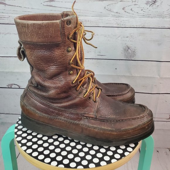 Vintage Wc Russell Moccasin Leather 